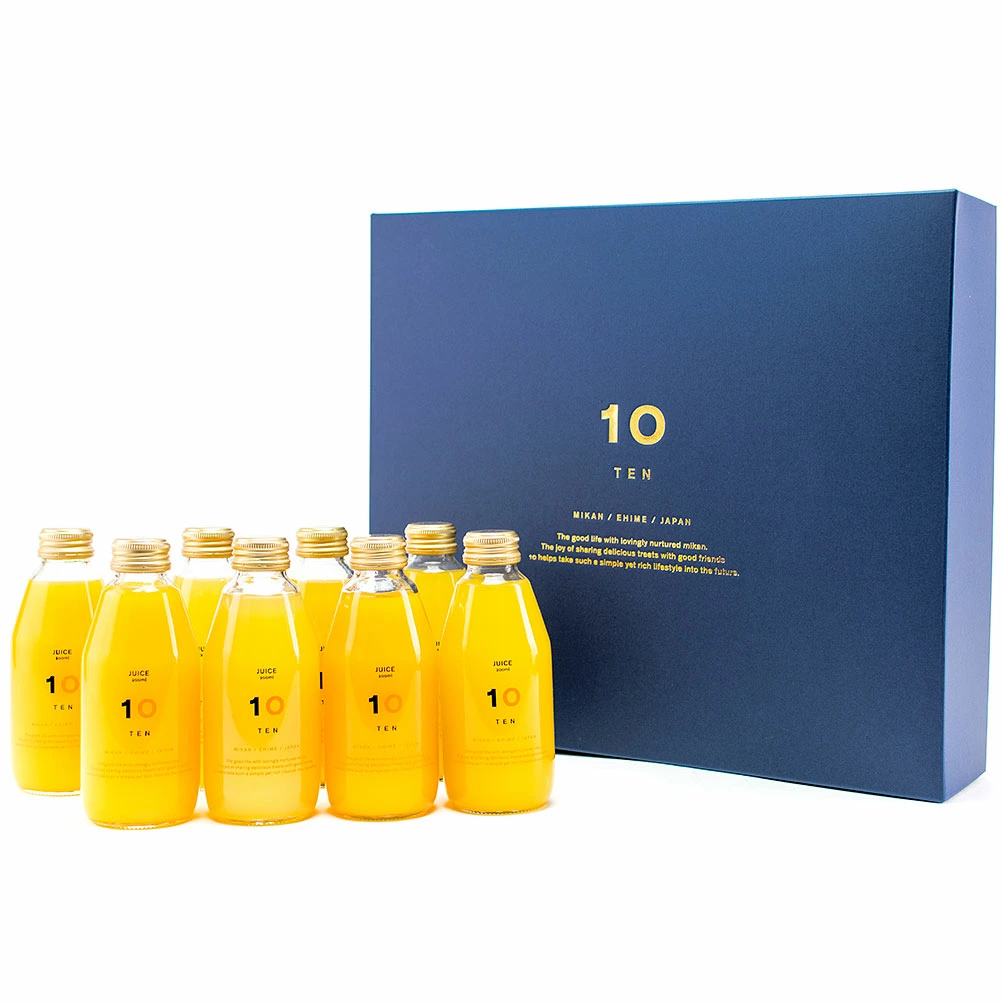 10FACTORY ギフト 愛媛 みかん ジュース 飲み比べ 10本(200ml) 10種類 詰め合わせ セット 箱入り 送料無料 100%ジュース 手提げ袋付 オレンジ 贈答 内祝い お返し お見舞い お供え お中元 お歳暮 プレゼントに