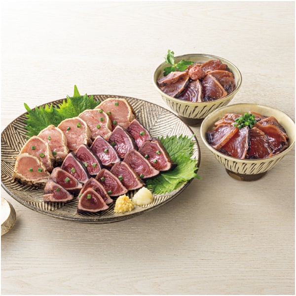 明神水産 藁焼きかつおとびんちょうまぐろ詰合せ【父の日】