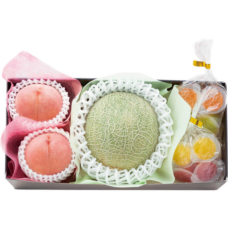 夏を彩るメロンと桃＆４種ゼリー