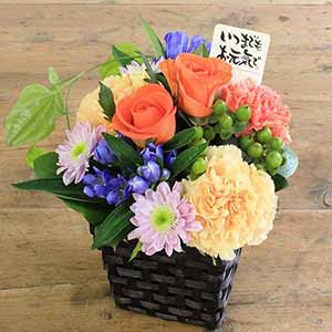 敬老アレンジ「慶び花」【お届け期間：9月12日〜9月15日】【敬老の日】