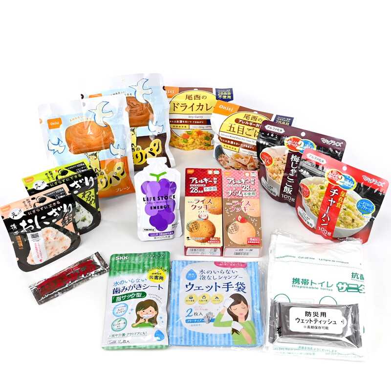 ＢＯＵＳＡＩ　ＢＯＸおいしい非常食と断水時に便利なグッズ～ひとりで２日分目安～