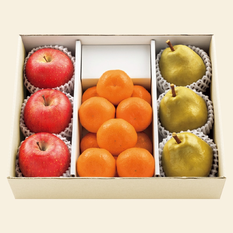 ＜お歳暮＞旬のフルーツ３種詰合せ　Ｃ