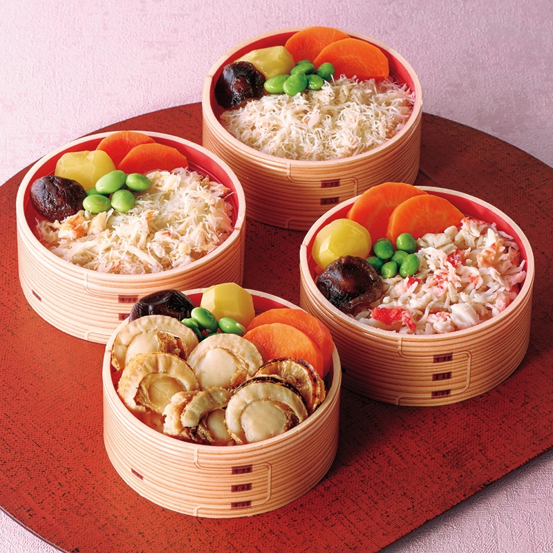 ＜お歳暮＞【冷凍】海の幸４種わっぱ飯