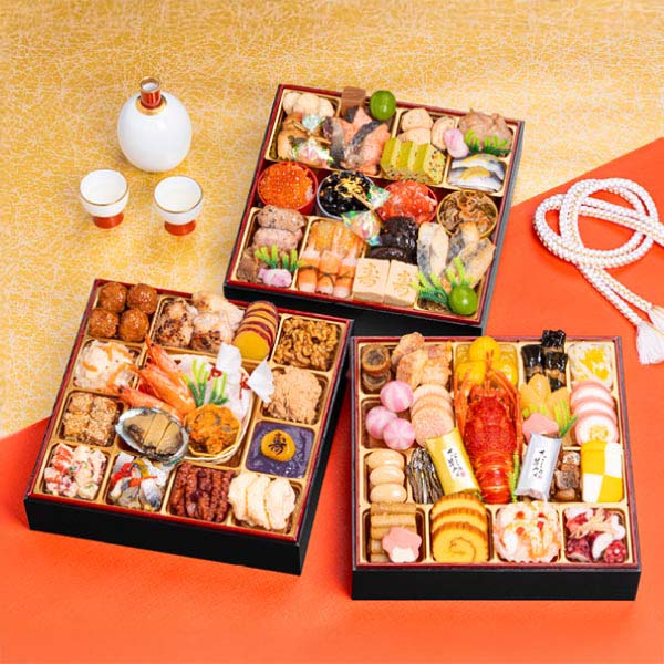 千賀屋 迎春おせち料理 和風三段重「彩華千」【4〜5人前・59品目】【イオンのおせち】