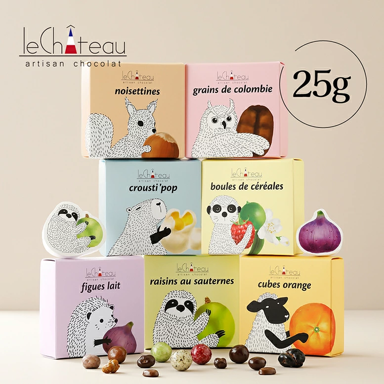 ルシャトー25g 世界各国の厳選したフルーツやナッツ等 【特典】￥2,000(税込)以上ご購入でミニチョコBOXプレゼント バレンタイン2026 チョコレートギフト バレンタインチョコ 義理チョコ 会社 お配り プチギフト 洋菓子 高級 おしゃれ