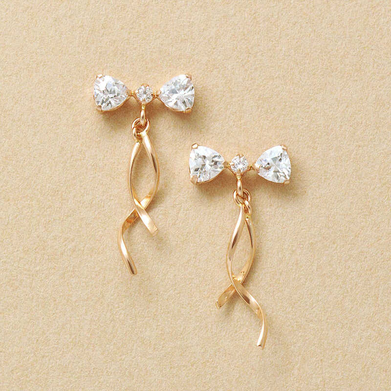 Ｋ１０　リボン　スイングピアス